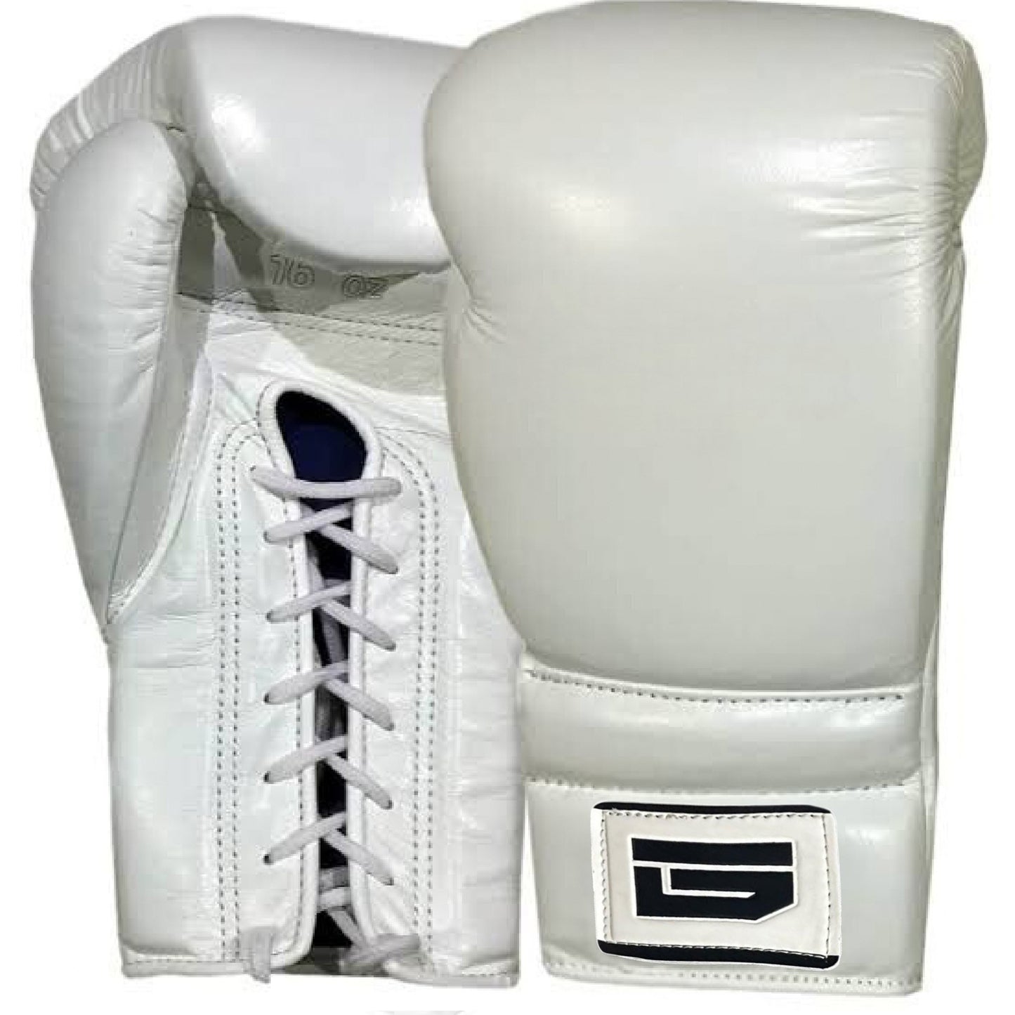 Guantes de boxeo con cordones atemporales en color blanco