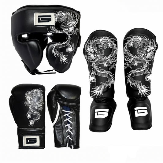 Black GRIT Dragon Kickboxing Set