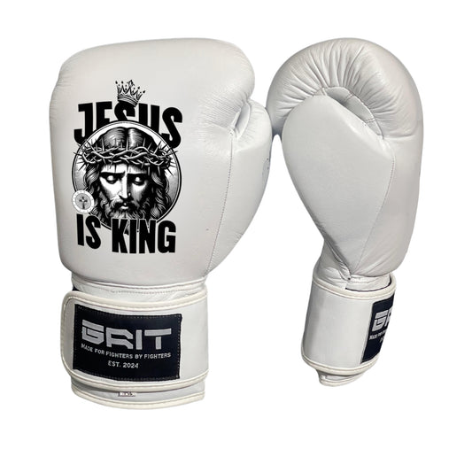 Jesus is King Strapped Boxing Gloves