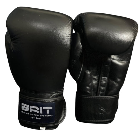 Black Timeless Strapped Boxing Gloves