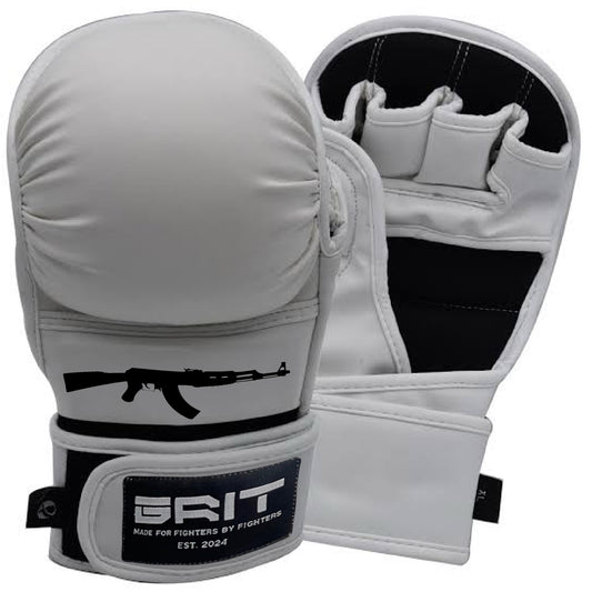 White AK MMA Gloves